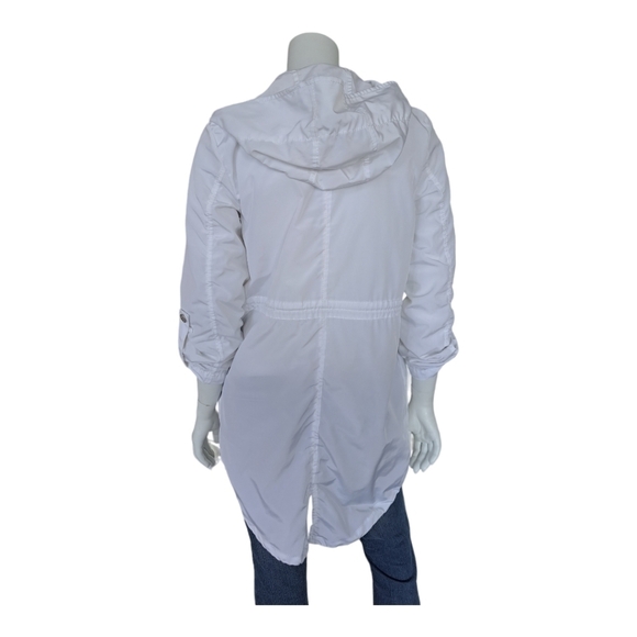 Vince Camuto white women's trench adjustable waist and sleeves autumn fa… - Picture 5 of 15